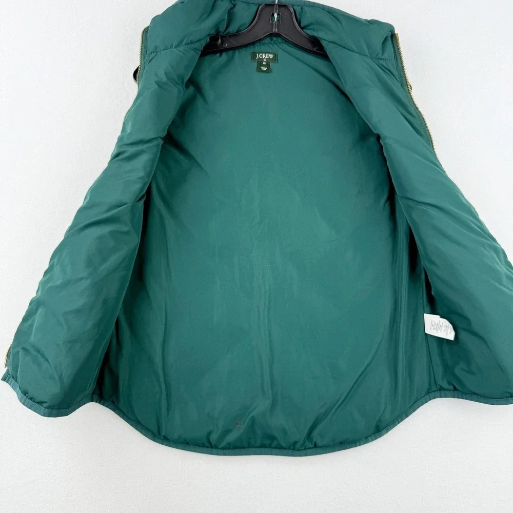 J.Crew Quilted Down Puffer Vest‎ Size XS Womens Pine Green